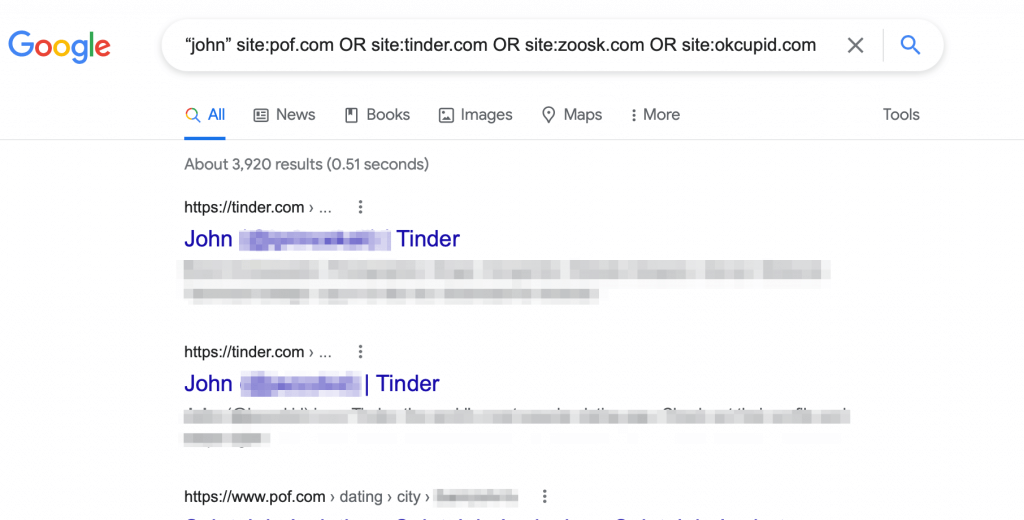 Searching all the dating sites at once